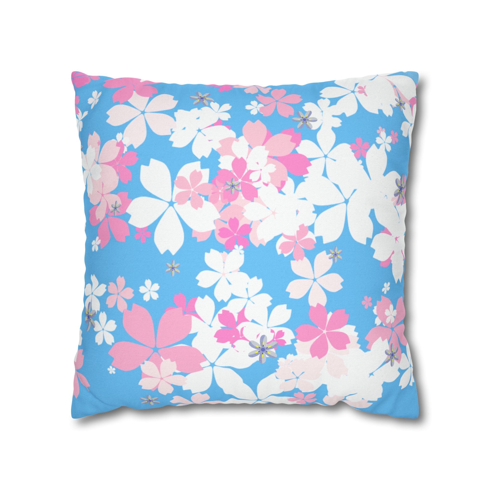 Morning Blossom Mist Square Décor Pillow