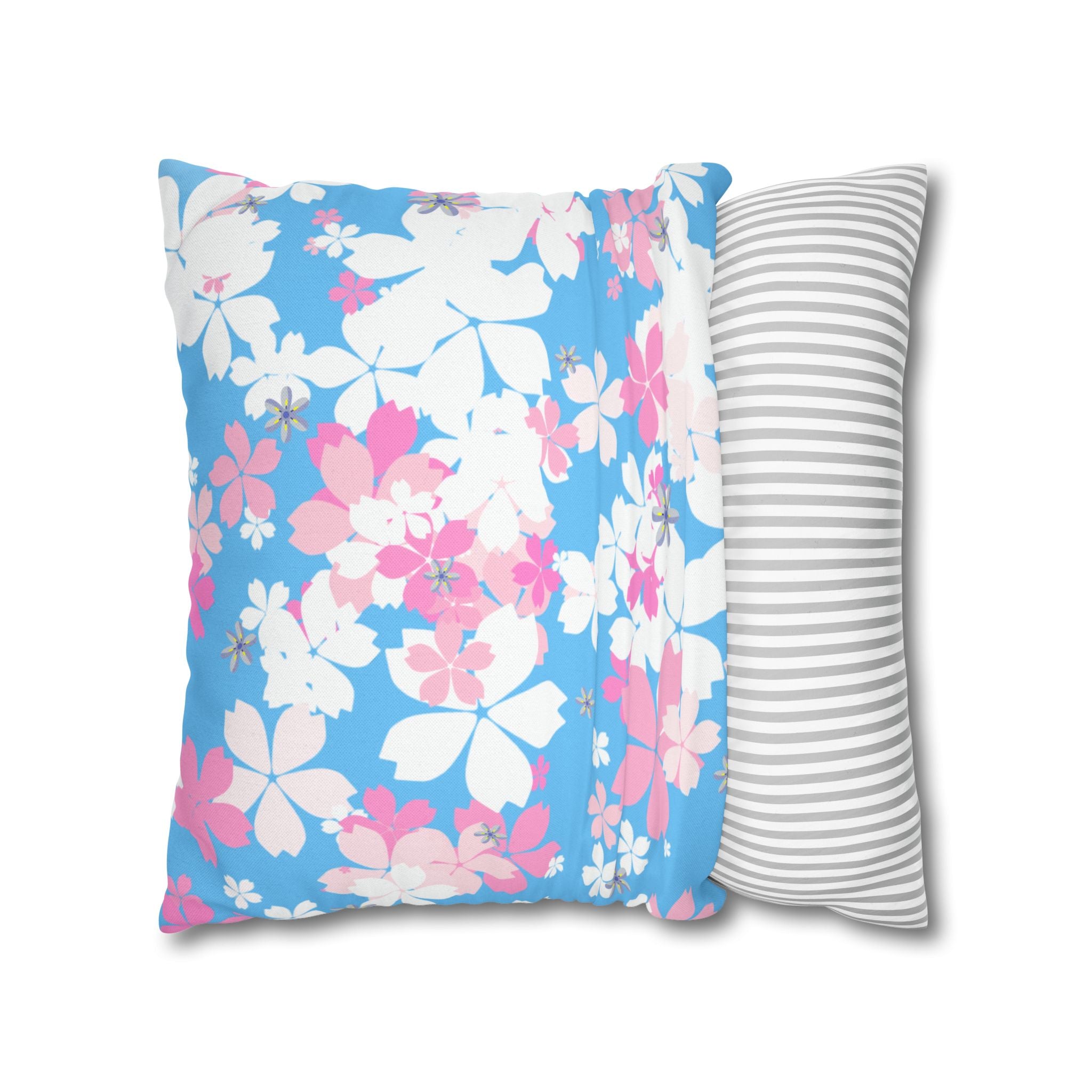 Morning Blossom Mist Square Décor Pillow