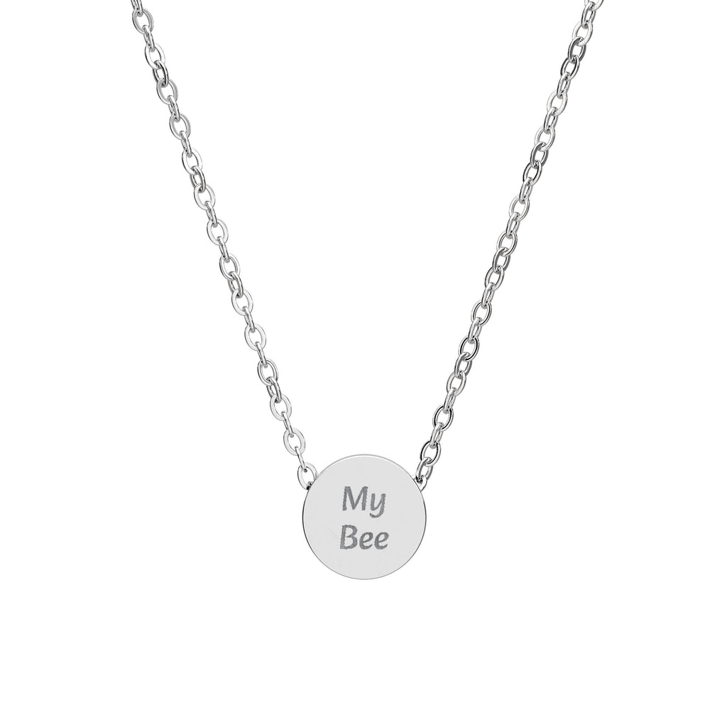 Mini Engraved Circle Necklace — "Find Your Way" Personalized Pendant