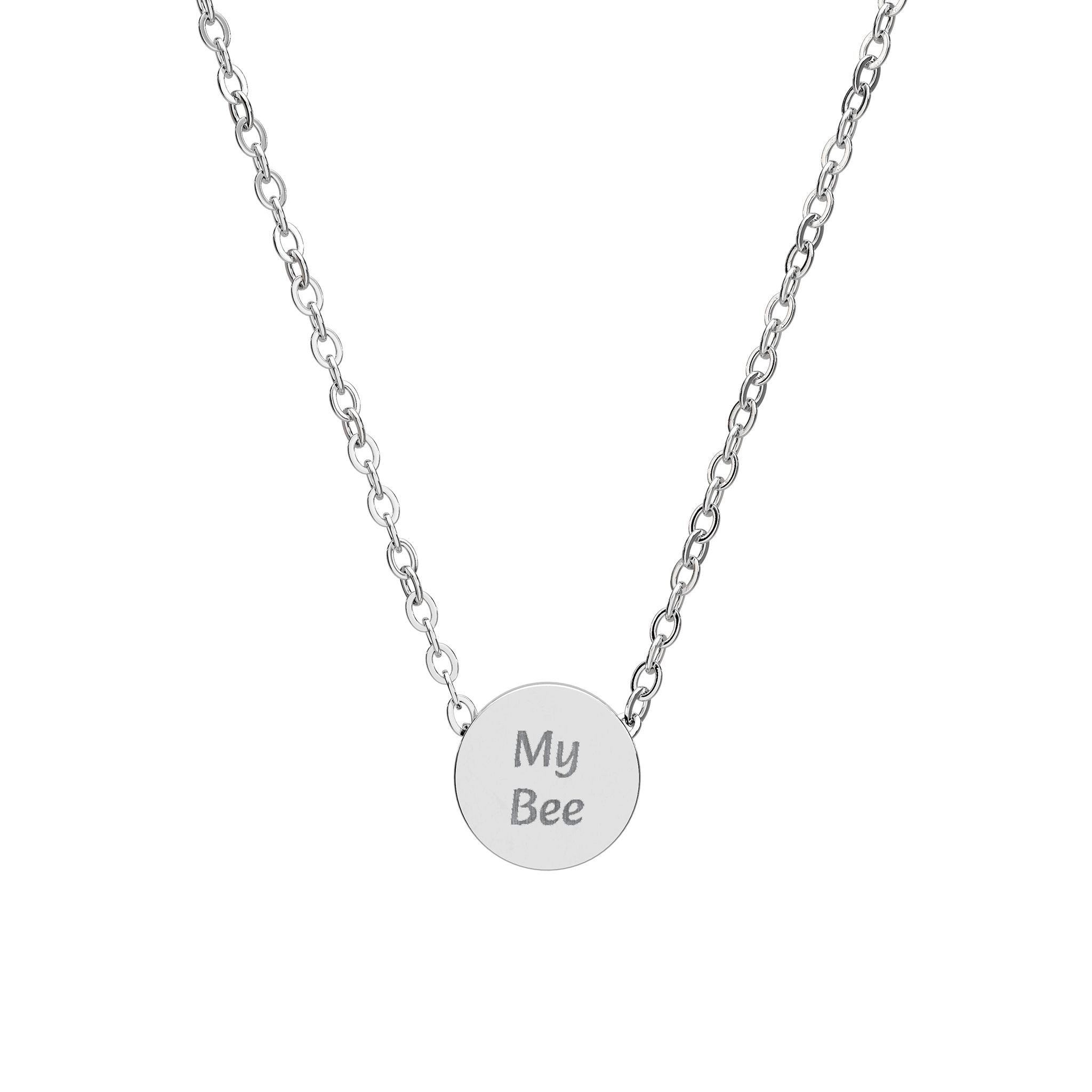 Mini Engraved Circle Necklace — "Find Your Way" Personalized Pendant