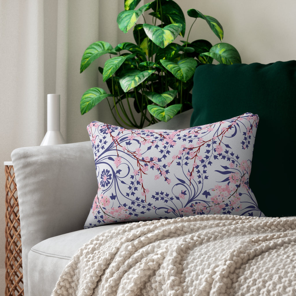 Cherry Blossom Reverie Lumbar Pillow