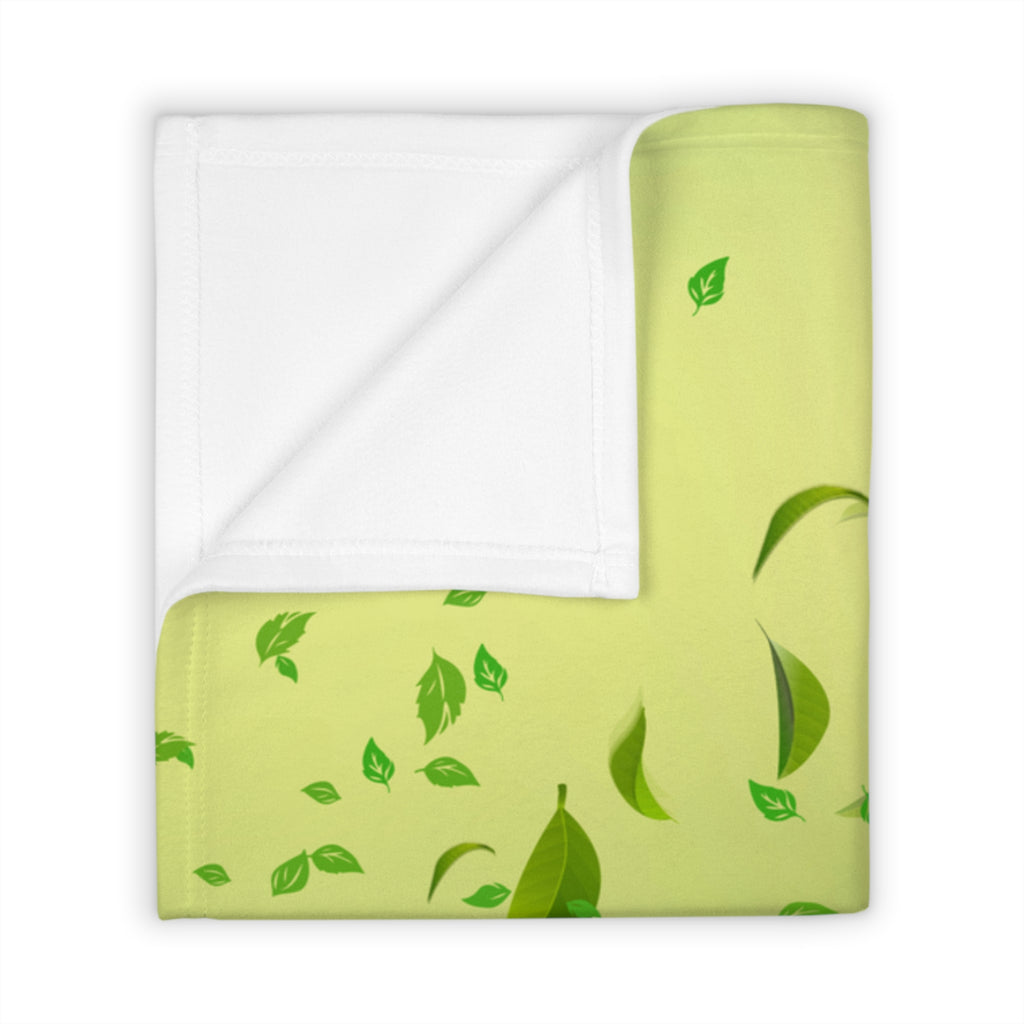 Fly Hidden Message Plush Throw Blanket | Red Bird Botanical Fleece Throw