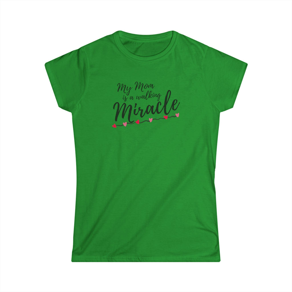 Mom Is a Walking Miracle T-Shirt – Inspirational Gift for Mom, Mother’s Day Shirt, Meaningful Mom Tee, Pink Graphic Shirt