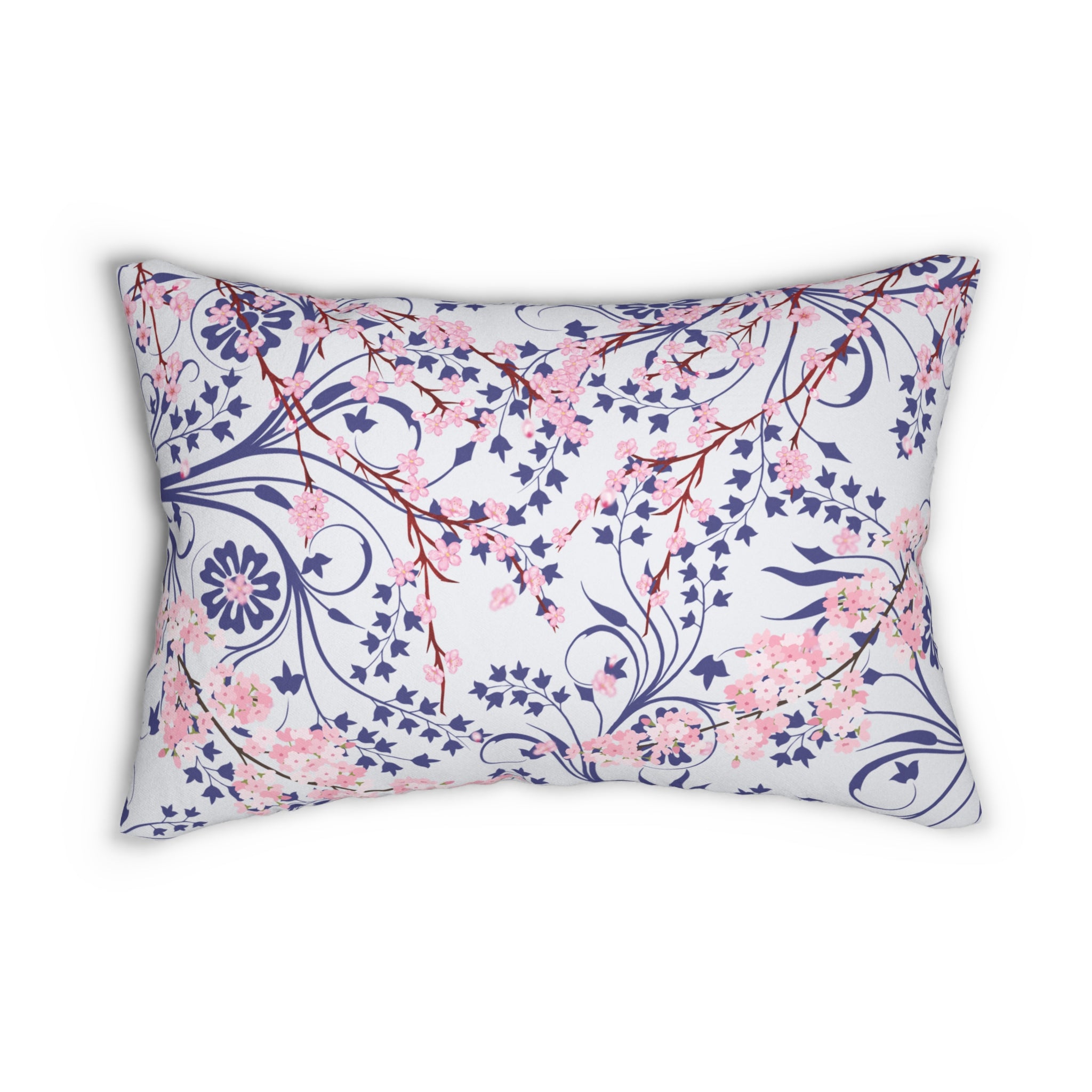 Cherry Blossom Reverie Lumbar Pillow