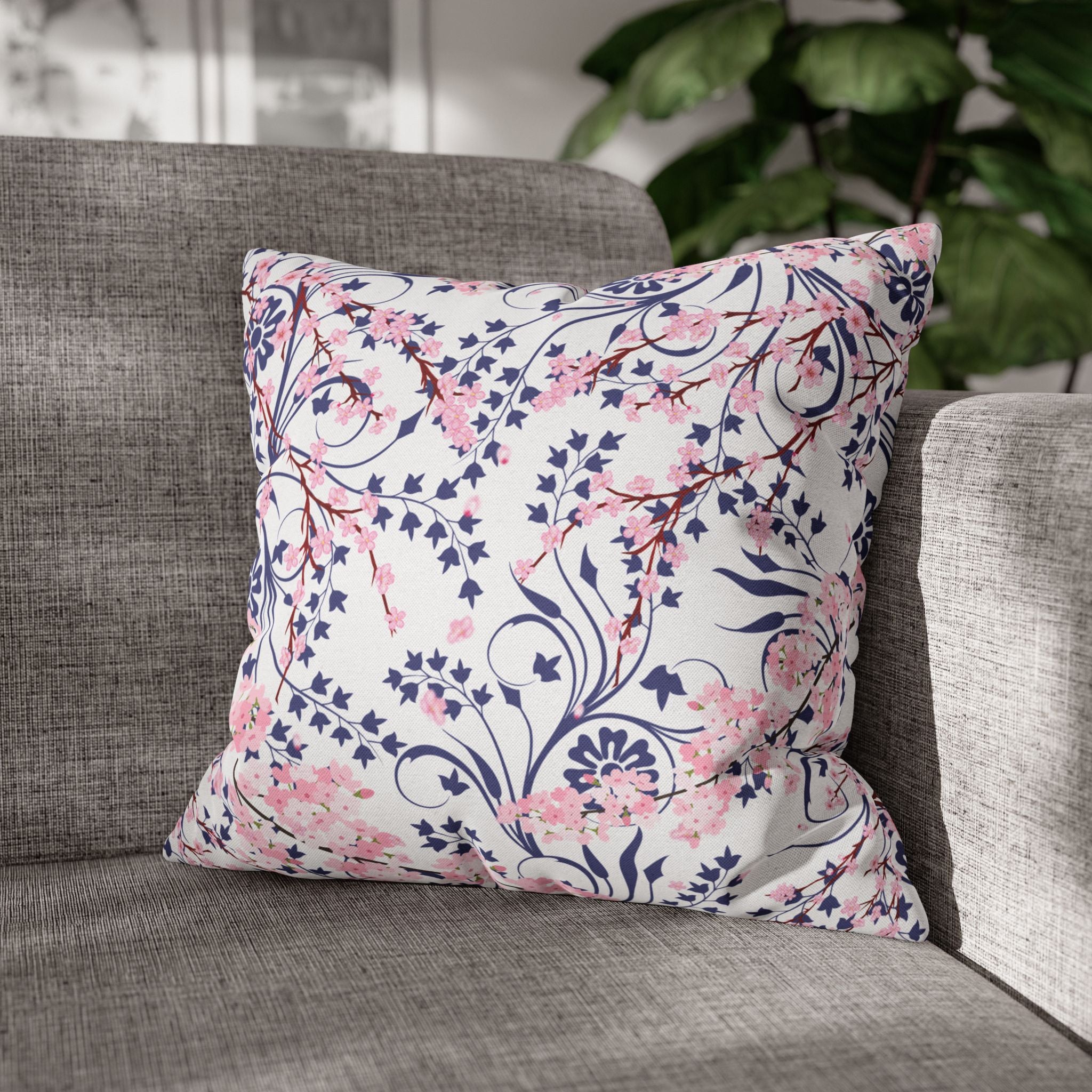 Cherry Blossom Reverie Square Décor Pillow
