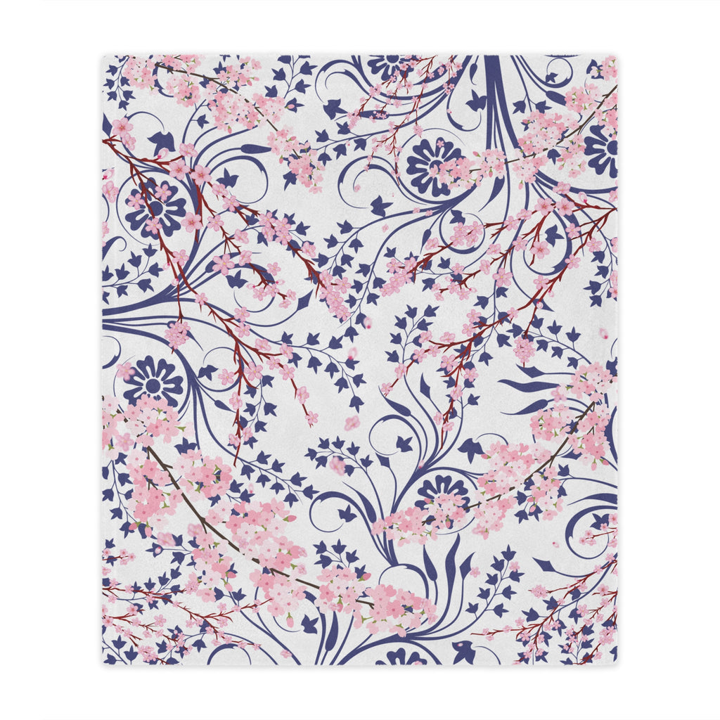 Cherry Blossom Reverie Throw Blanket