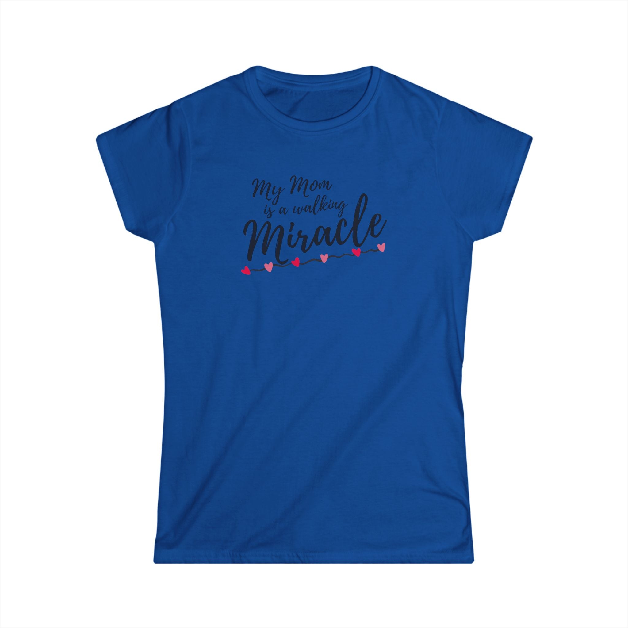 Mom Is a Walking Miracle T-Shirt – Inspirational Gift for Mom, Mother’s Day Shirt, Meaningful Mom Tee, Pink Graphic Shirt
