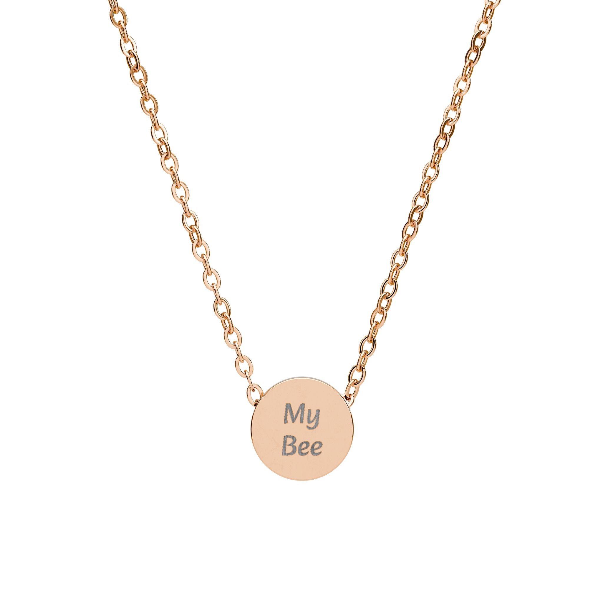 Mini Engraved Circle Necklace — "Find Your Way" Personalized Pendant