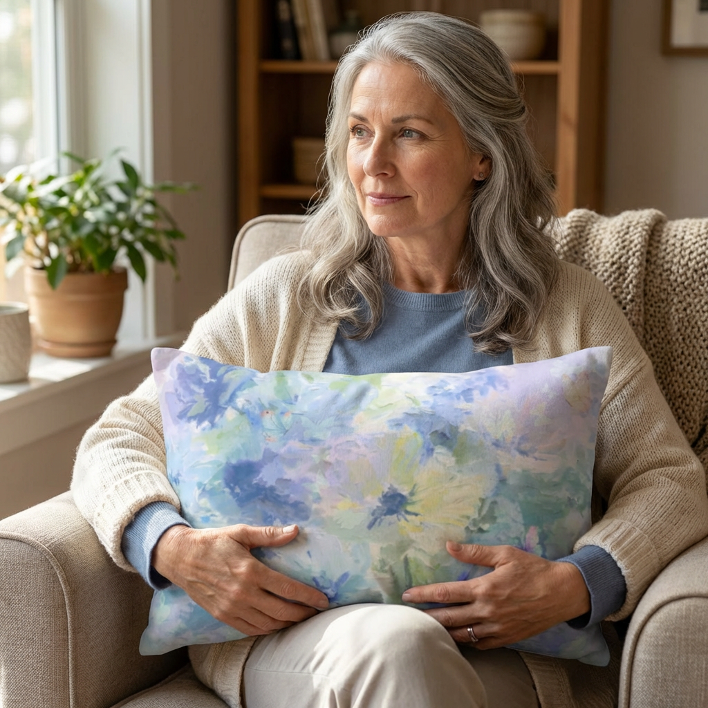 Watercolor Daydream Lumbar Pillow