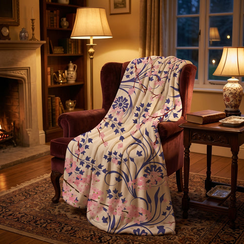 Cherry Blossom Reverie Throw Blanket