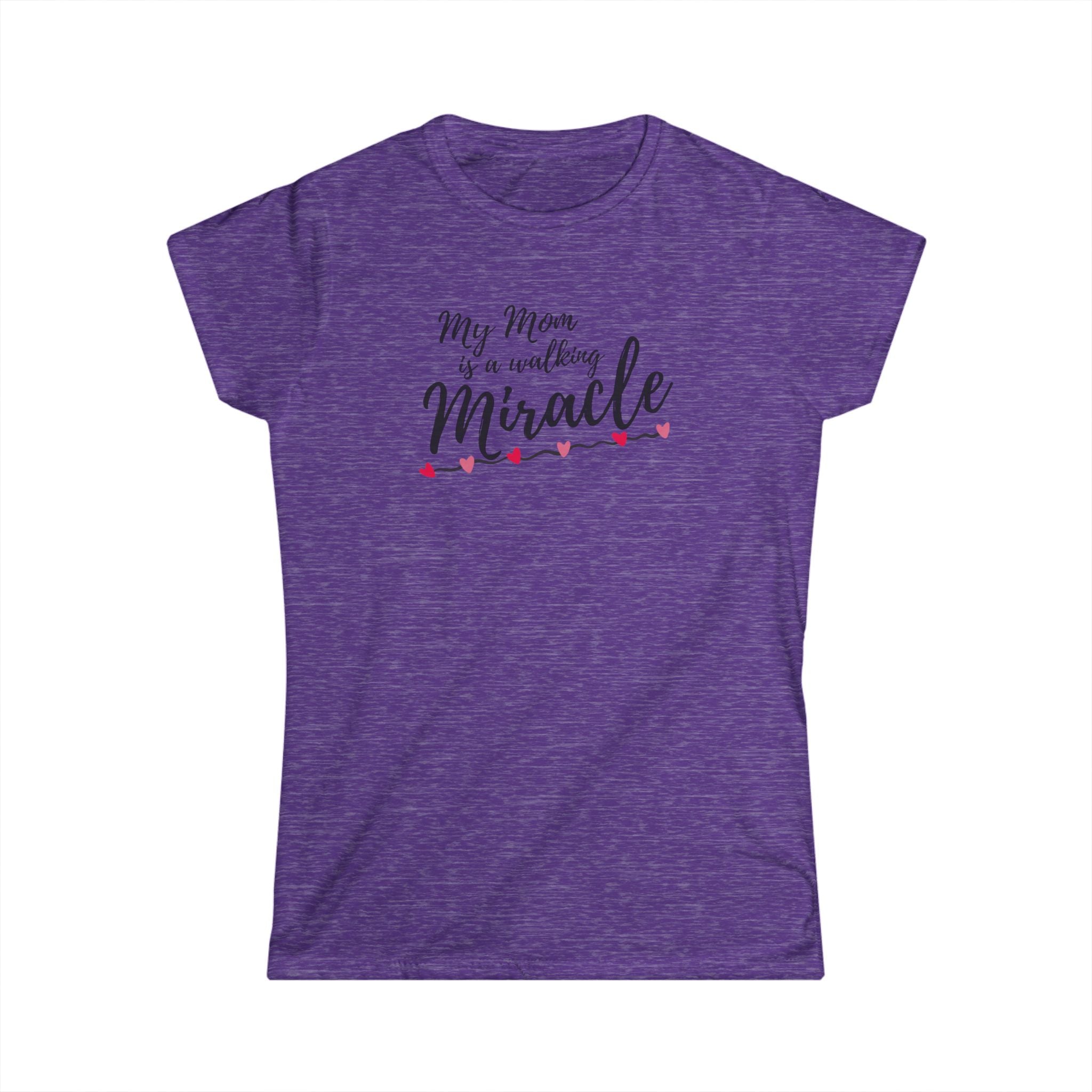 Mom Is a Walking Miracle T-Shirt – Inspirational Gift for Mom, Mother’s Day Shirt, Meaningful Mom Tee, Pink Graphic Shirt