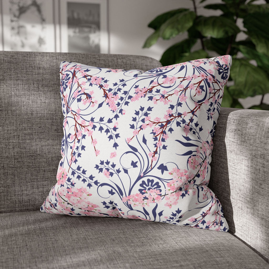 Cherry Blossom Reverie Square Décor Pillow