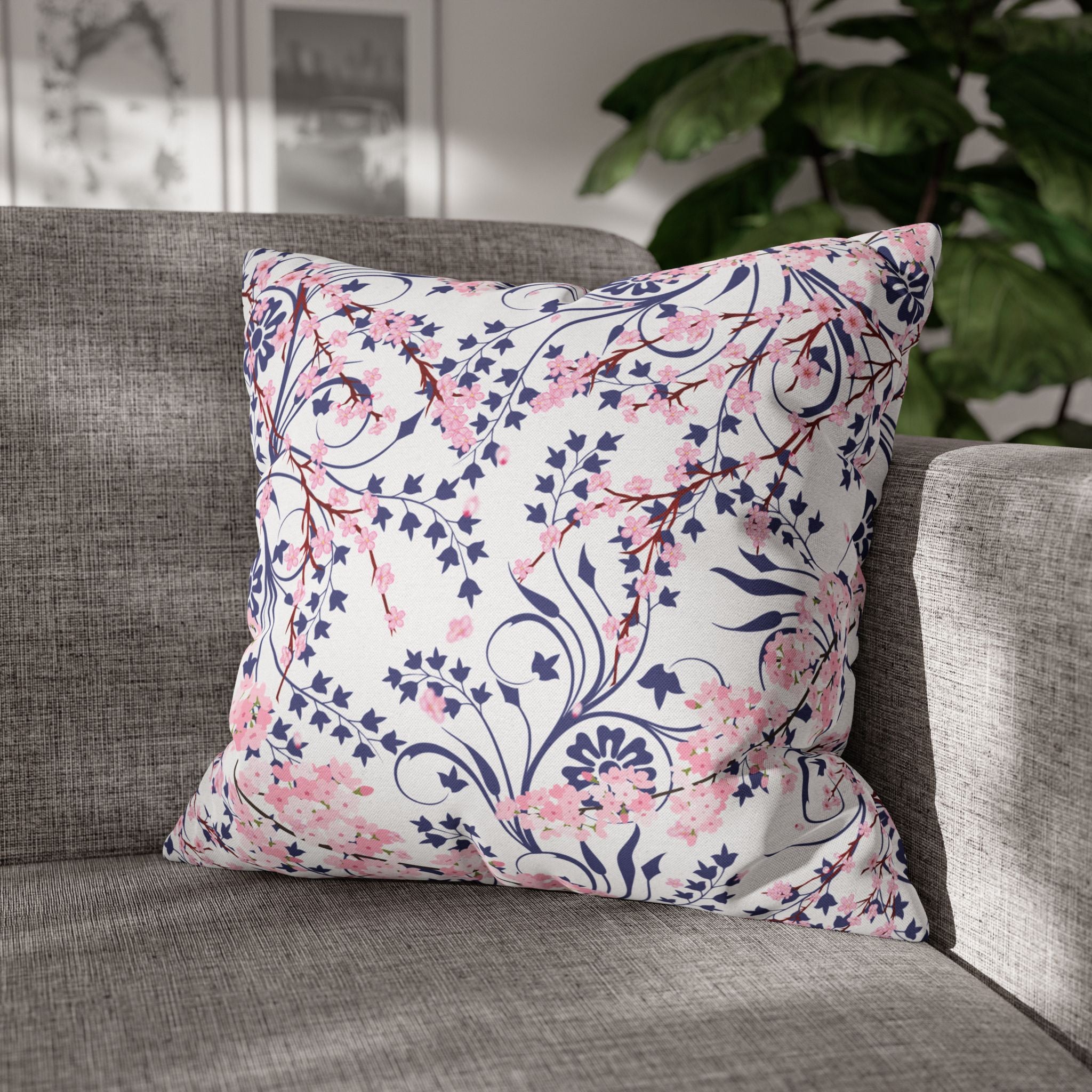 Cherry Blossom Reverie Square Décor Pillow