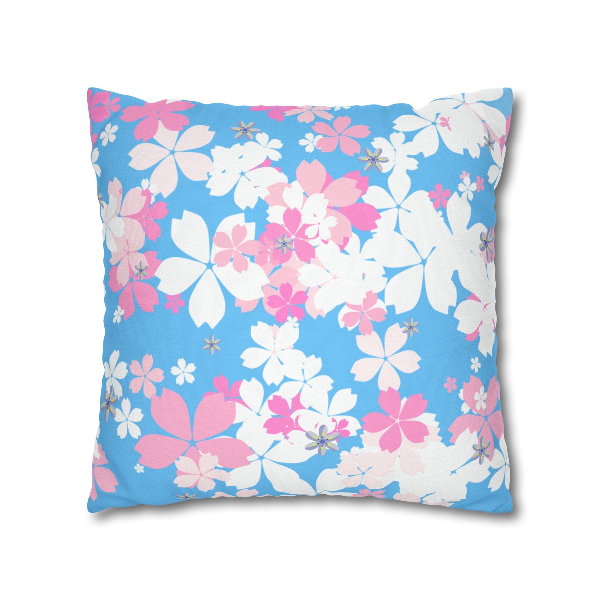 Morning Blossom Mist Square Décor Pillow