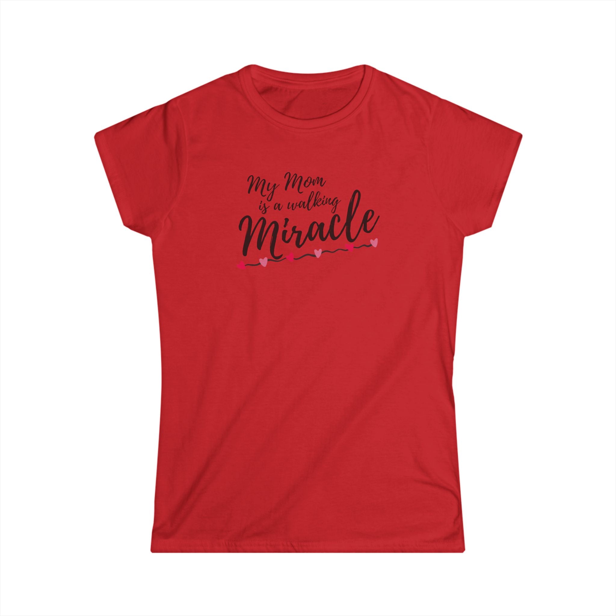 Mom Is a Walking Miracle T-Shirt – Inspirational Gift for Mom, Mother’s Day Shirt, Meaningful Mom Tee, Pink Graphic Shirt