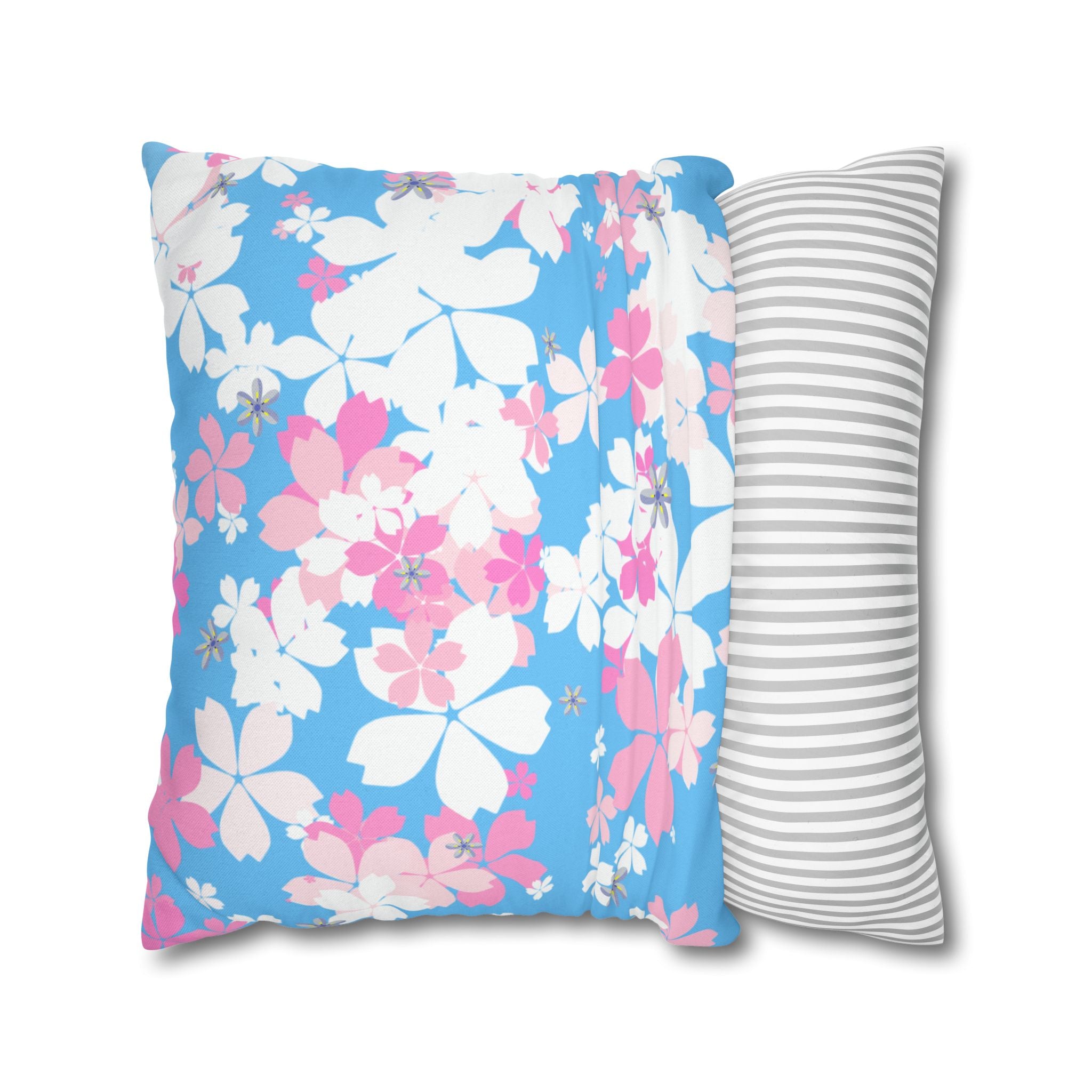 Morning Blossom Mist Square Décor Pillow