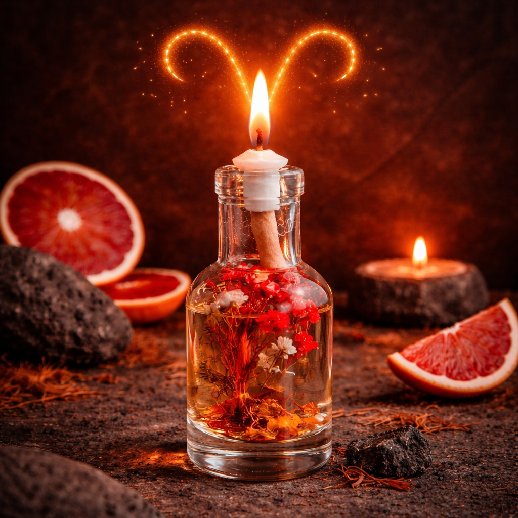 Aries Zodiac Candle - For the Bold Spirit Who Lights the Way