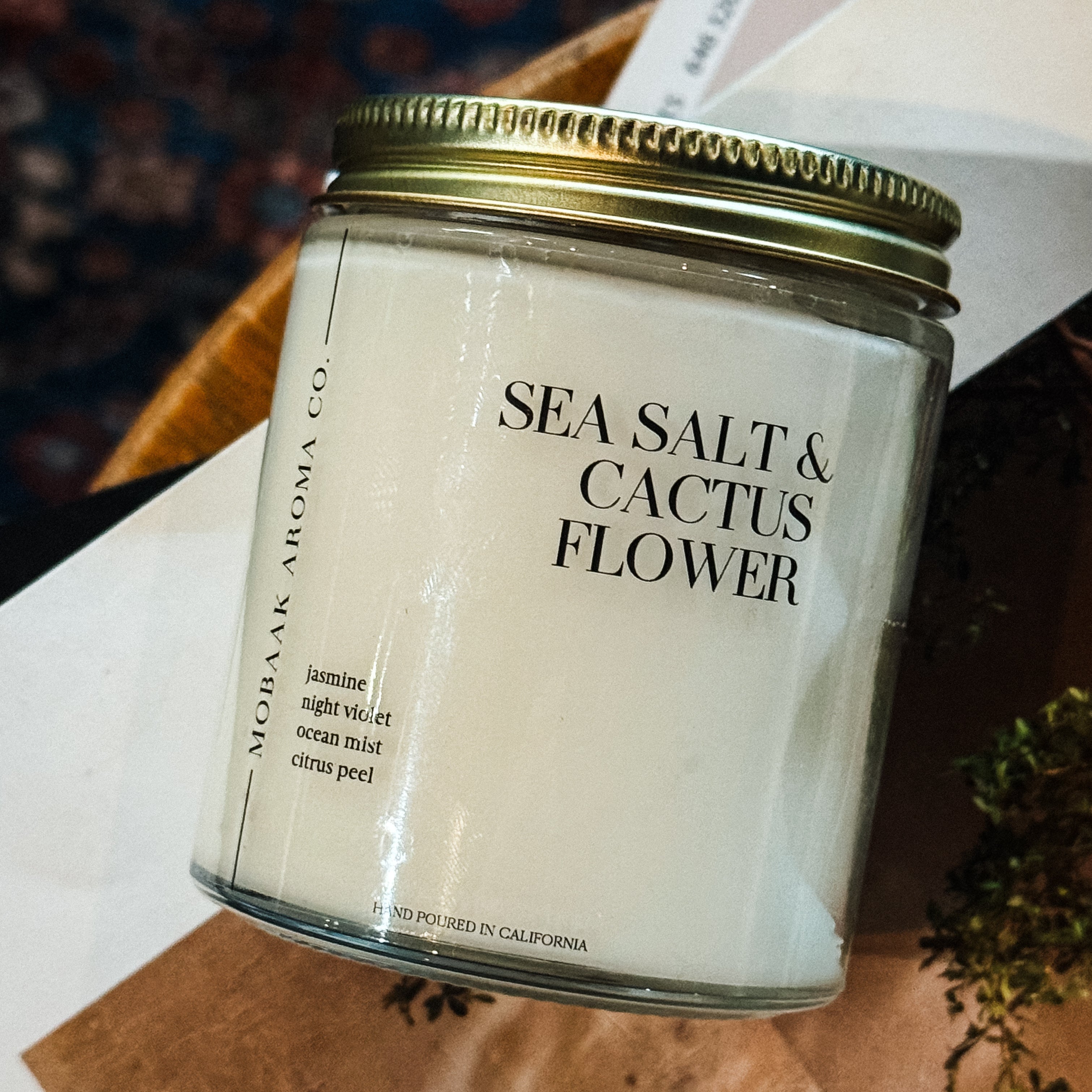 Sea Salt & Cactus Flower Candle A Fresh, Effortless Escape